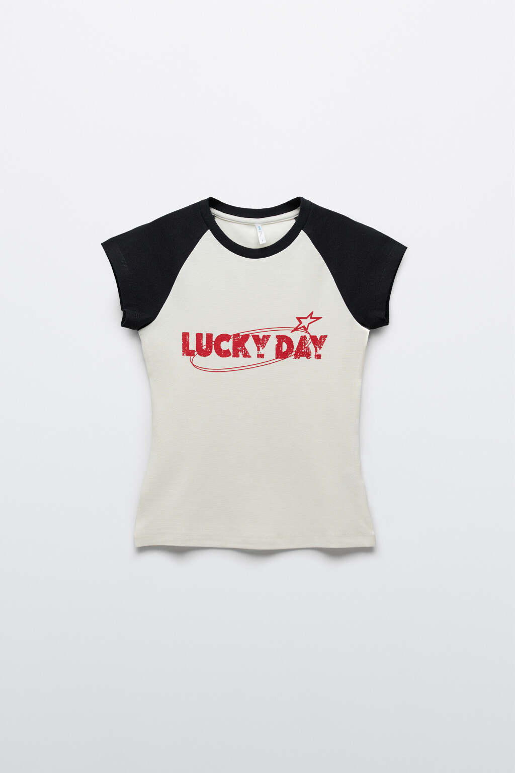 Футболка-топ облегающая с надписью - цвет черный - 7