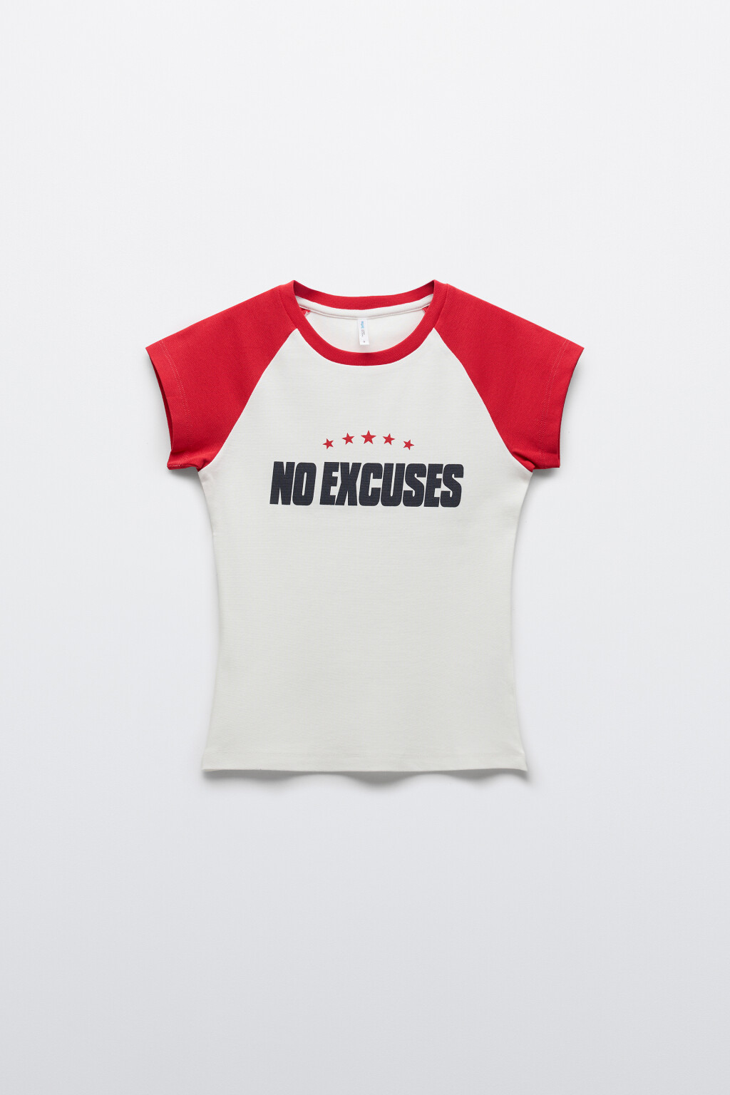 Футболка-топ облегающая с надписью - цвет красный - 7