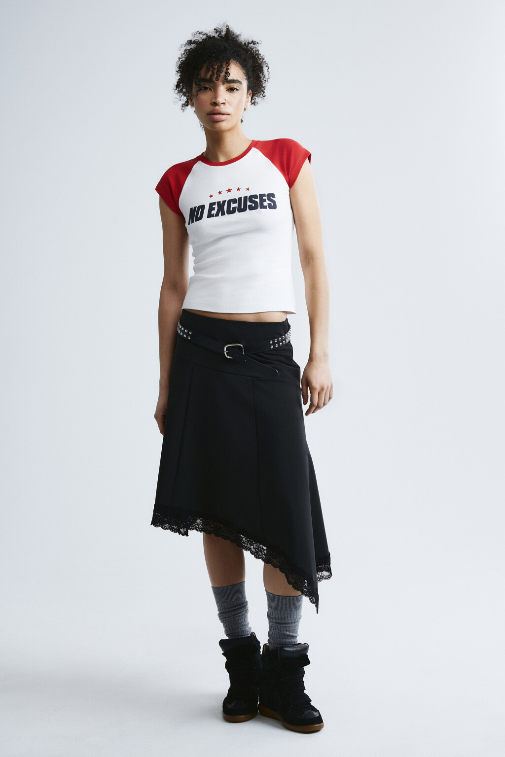 Футболка-топ облегающая с надписью - цвет красный - 4