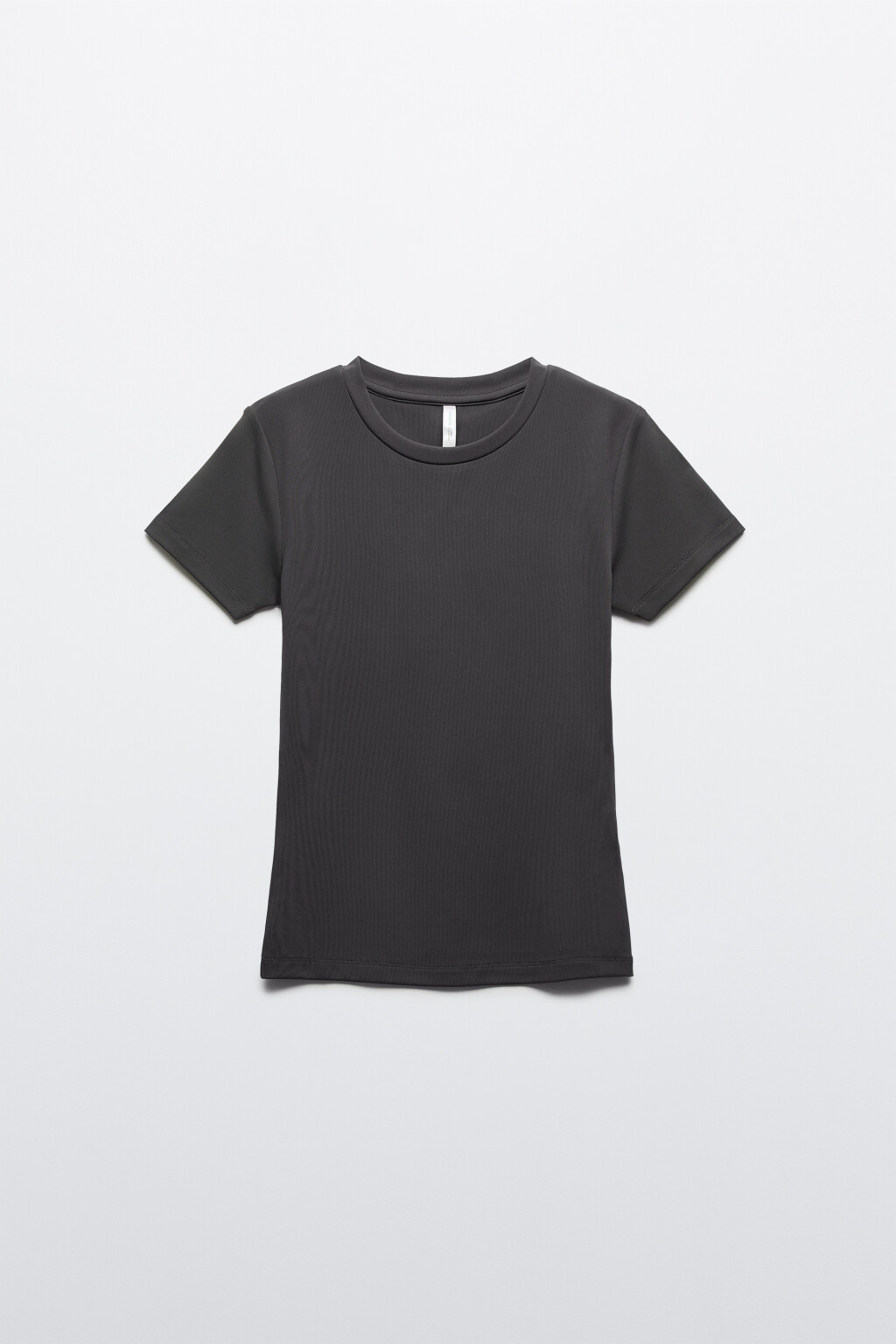 Футболка-топ полуприлегающая базовая - цвет серый - 1