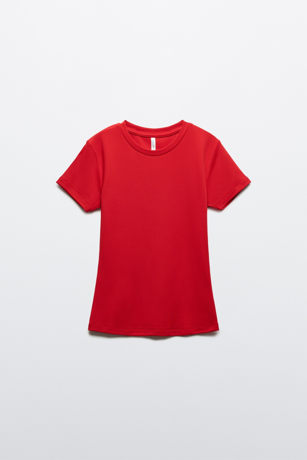 Футболка-топ полуприлегающая базовая - цвет красный - 1