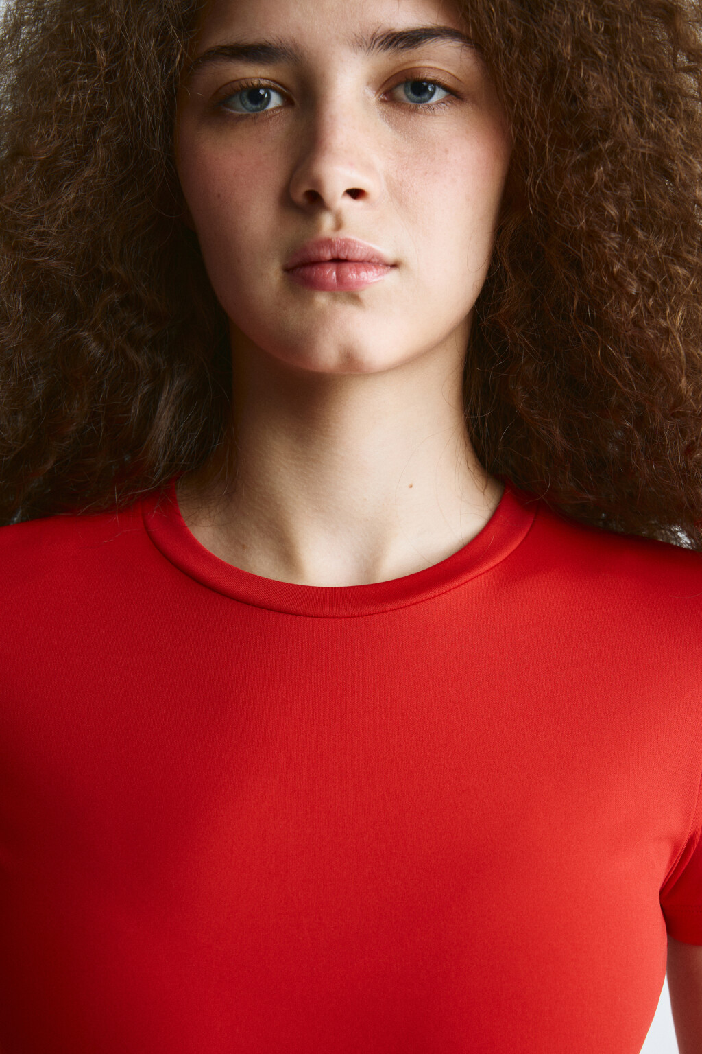 Футболка-топ полуприлегающая базовая - цвет красный - 6