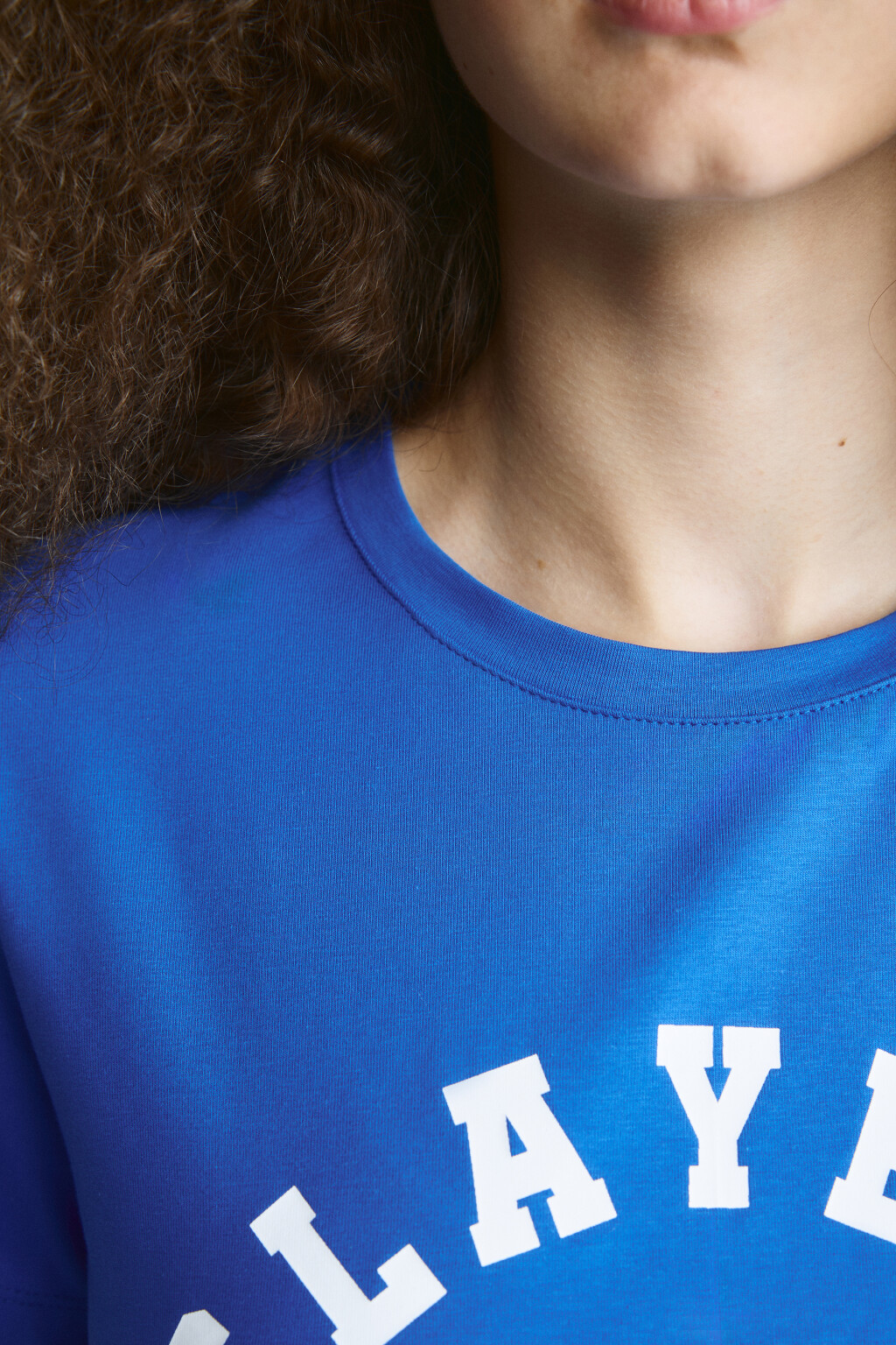 Футболка полуприлегающая с принтом - цвет синий - 5