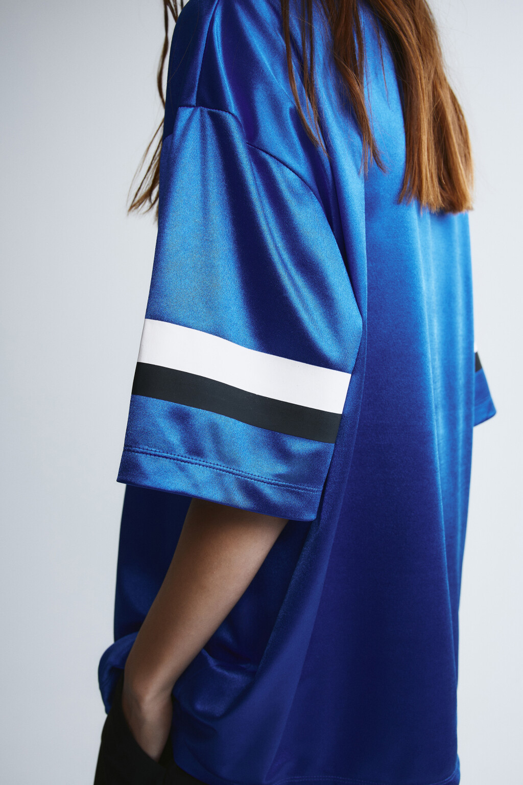 Футболка oversize с принтом - цвет синий - 7