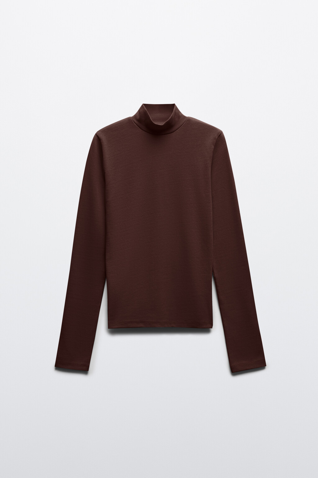 Лонгслив облегающий - цвет коричневый - 7