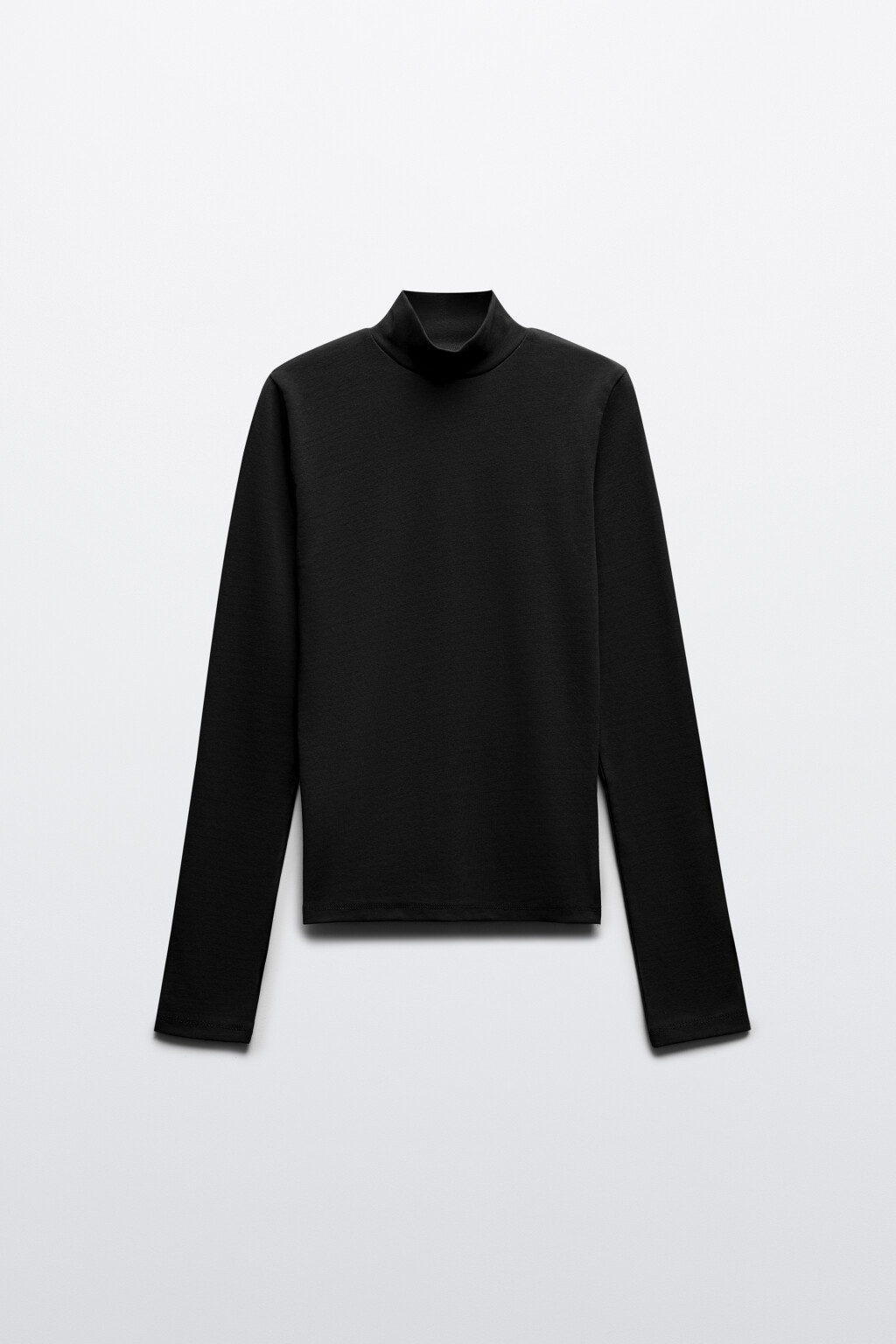 Лонгслив облегающий - цвет черный - 7