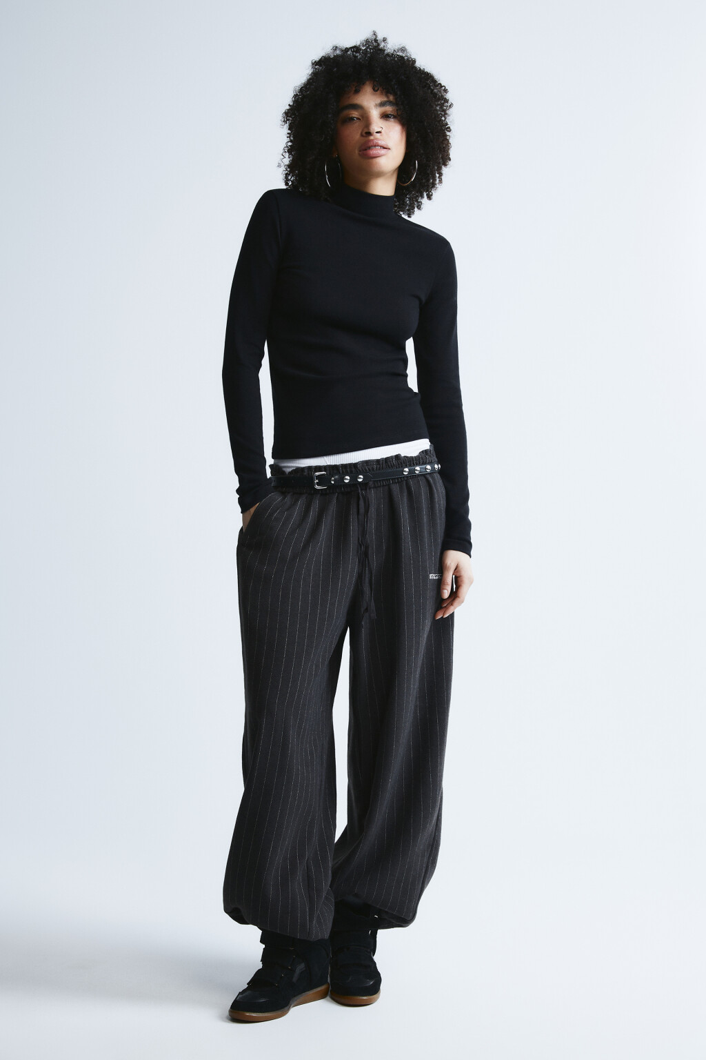 Лонгслив облегающий - цвет черный - 4