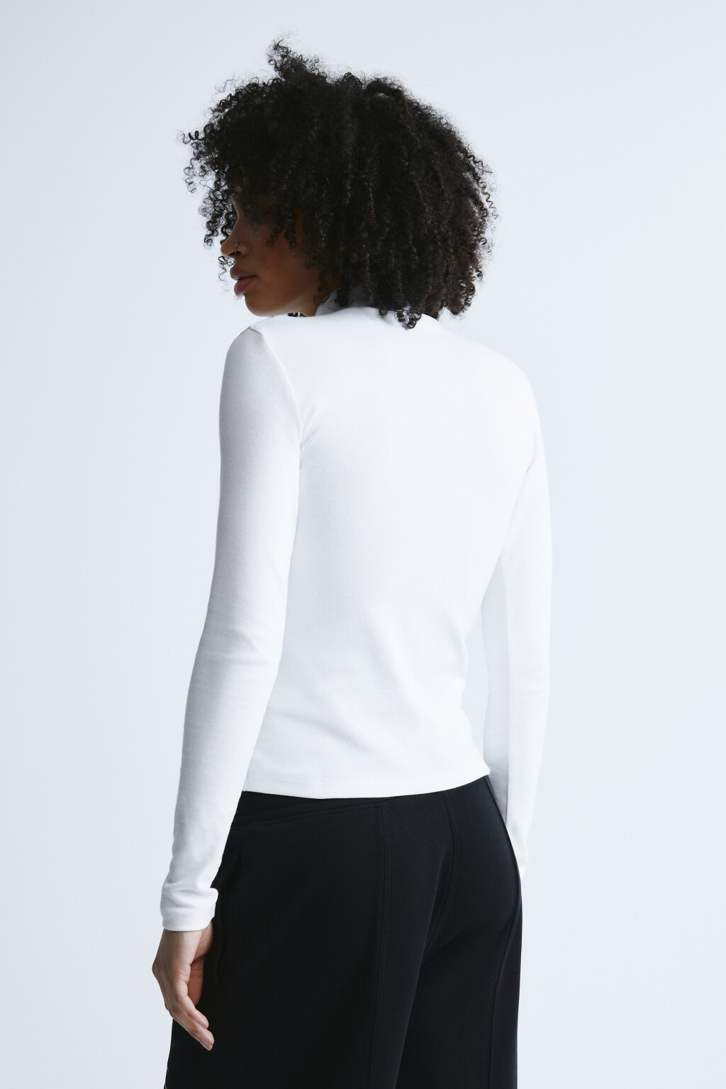 Лонгслив облегающий - цвет молочный - 3