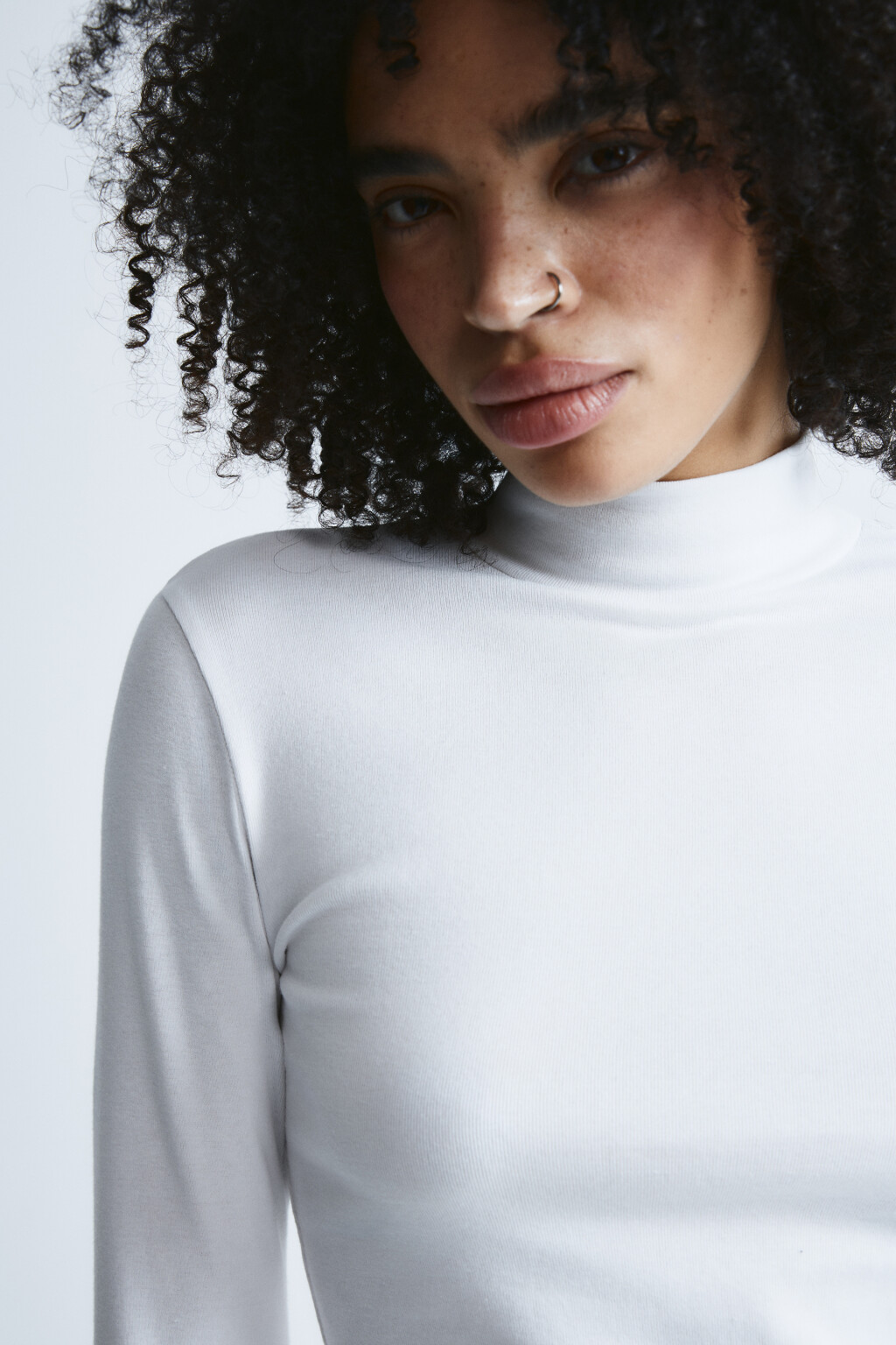 Лонгслив облегающий - цвет молочный - 5