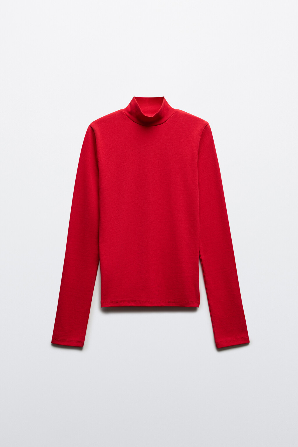 Лонгслив облегающий - цвет красный - 7
