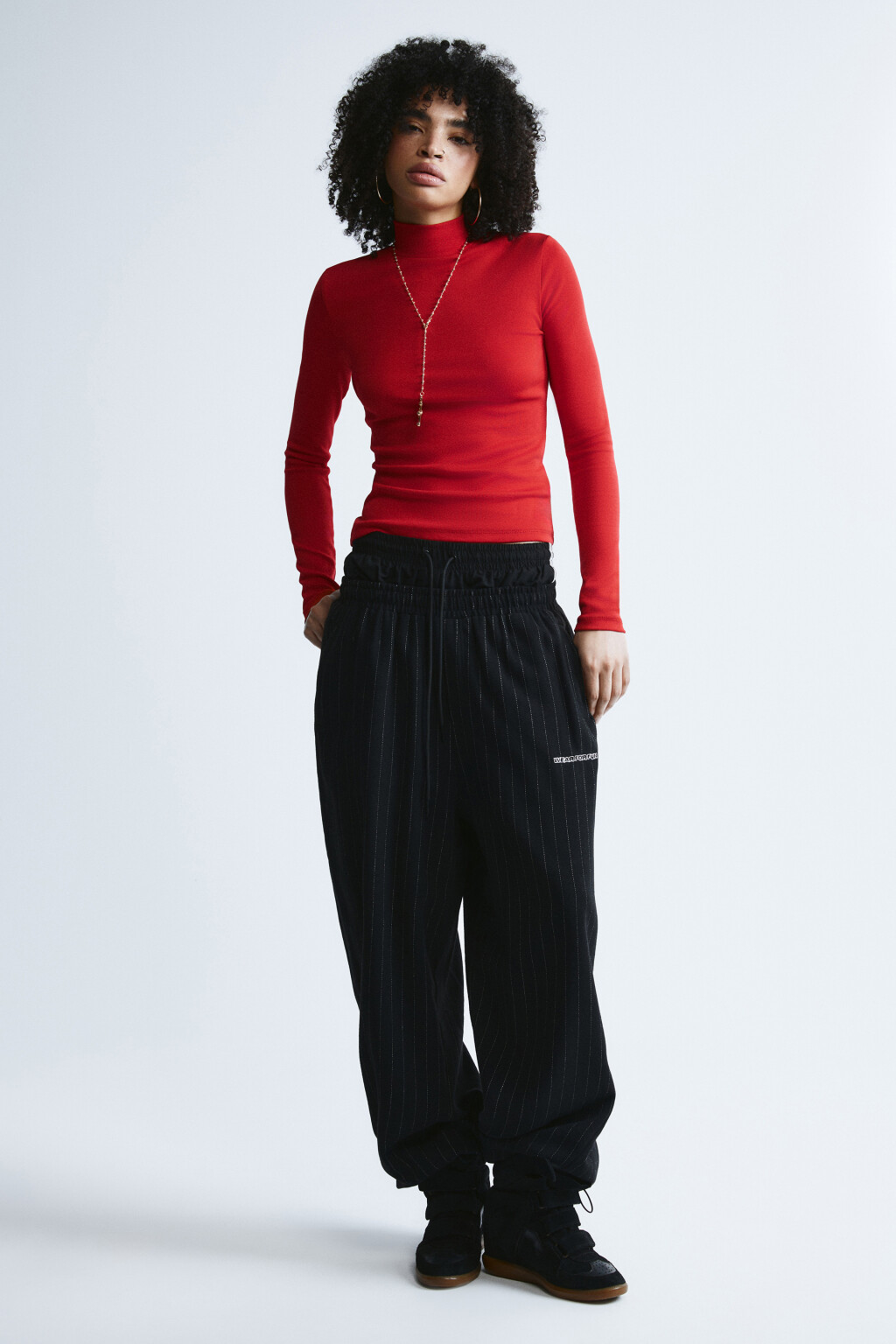 Лонгслив облегающий - цвет красный - 4