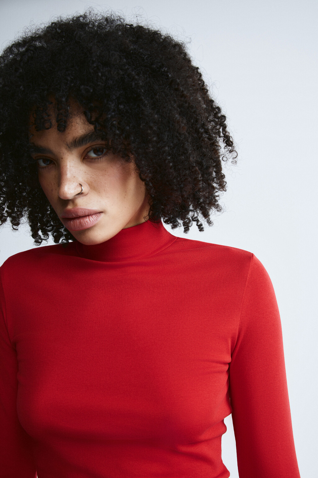 Лонгслив облегающий - цвет красный - 5