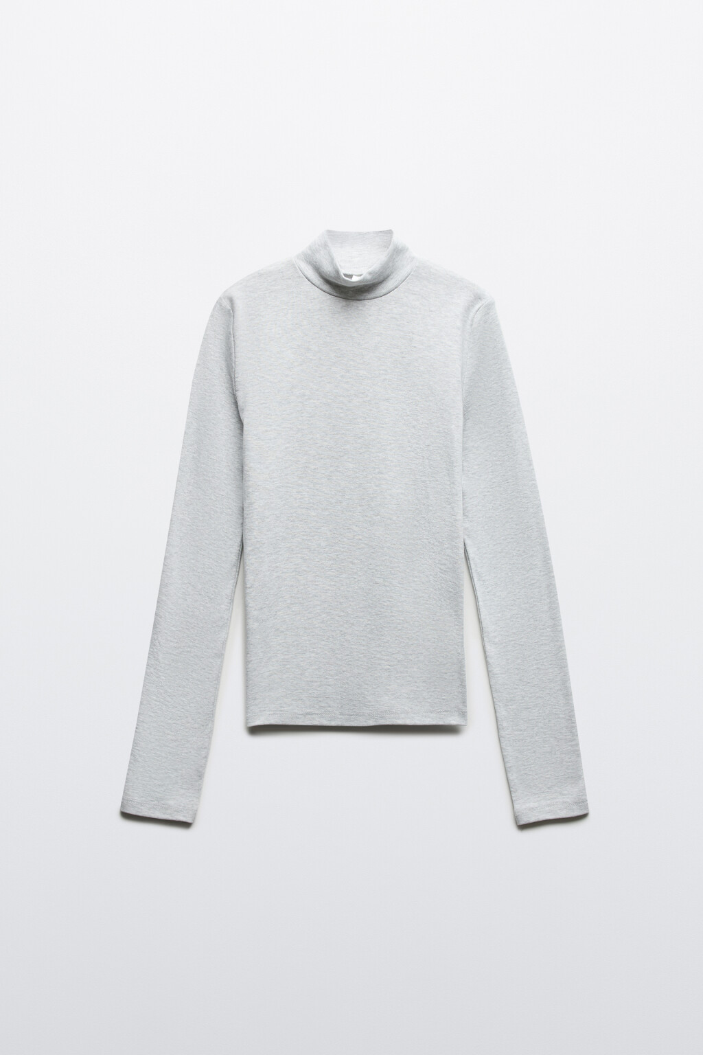 Лонгслив облегающий в рубчик - цвет серый - 7
