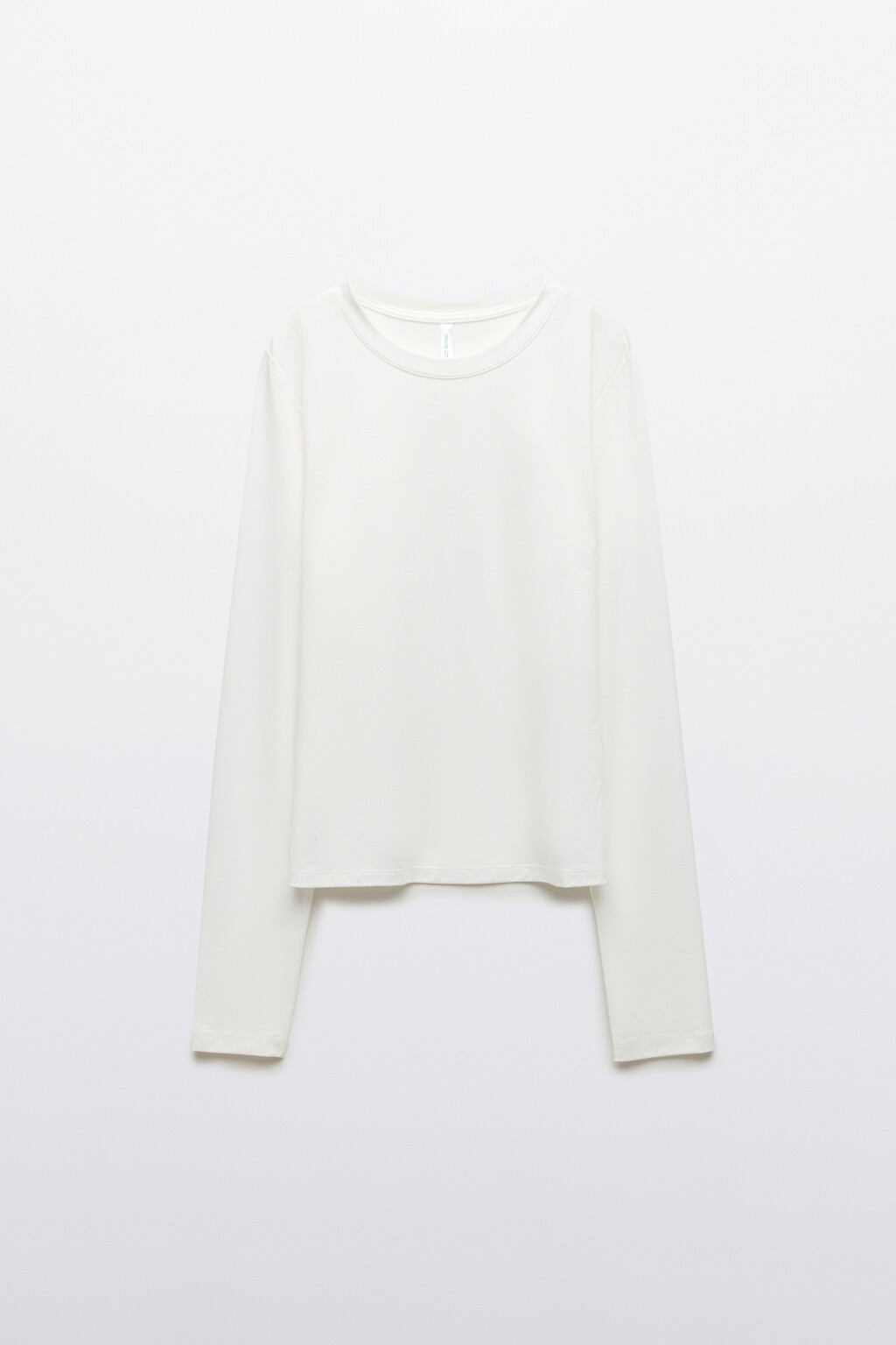 Лонгслив облегающий - цвет белый - 1