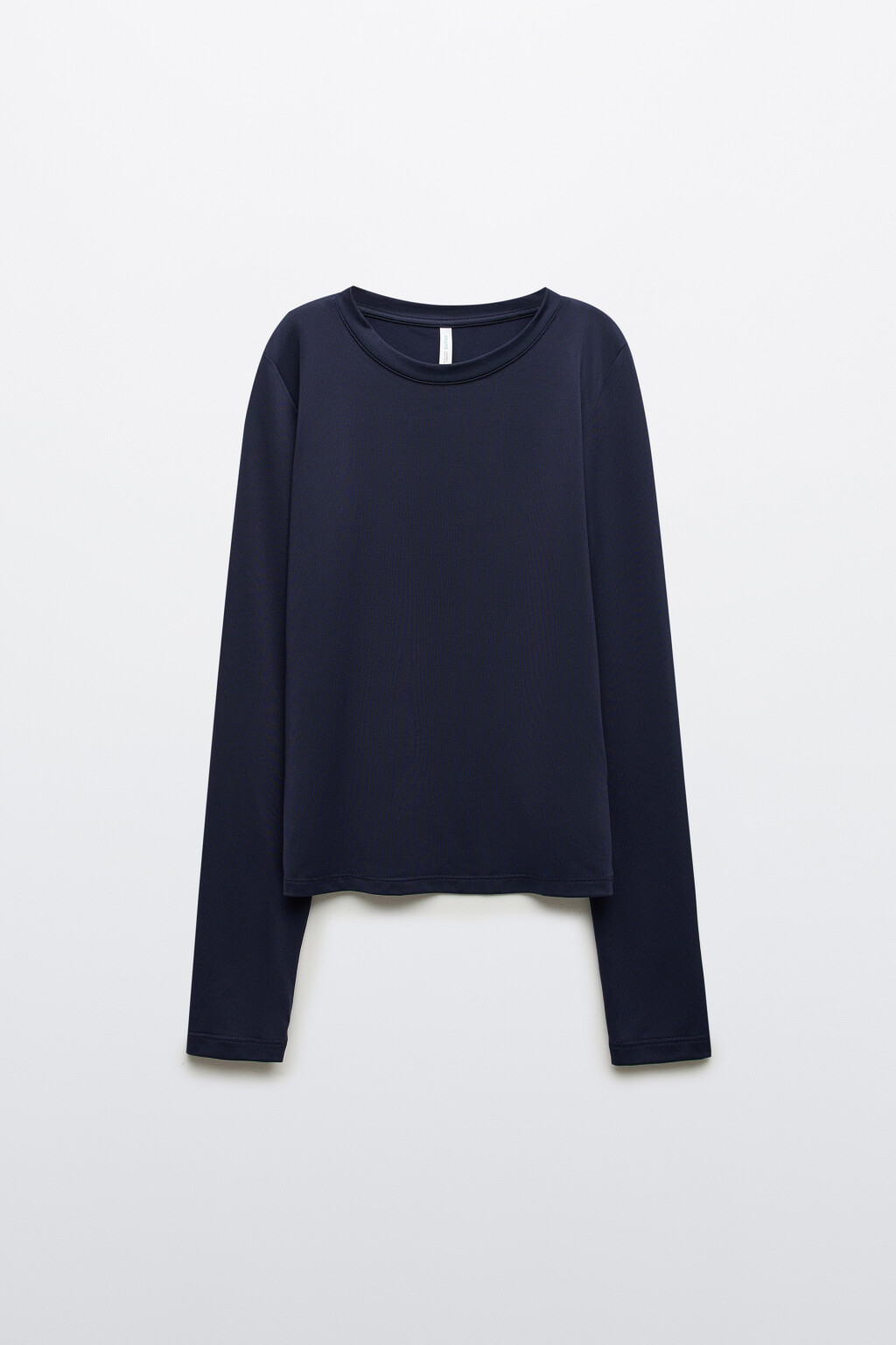 Лонгслив облегающий - цвет синий - 1
