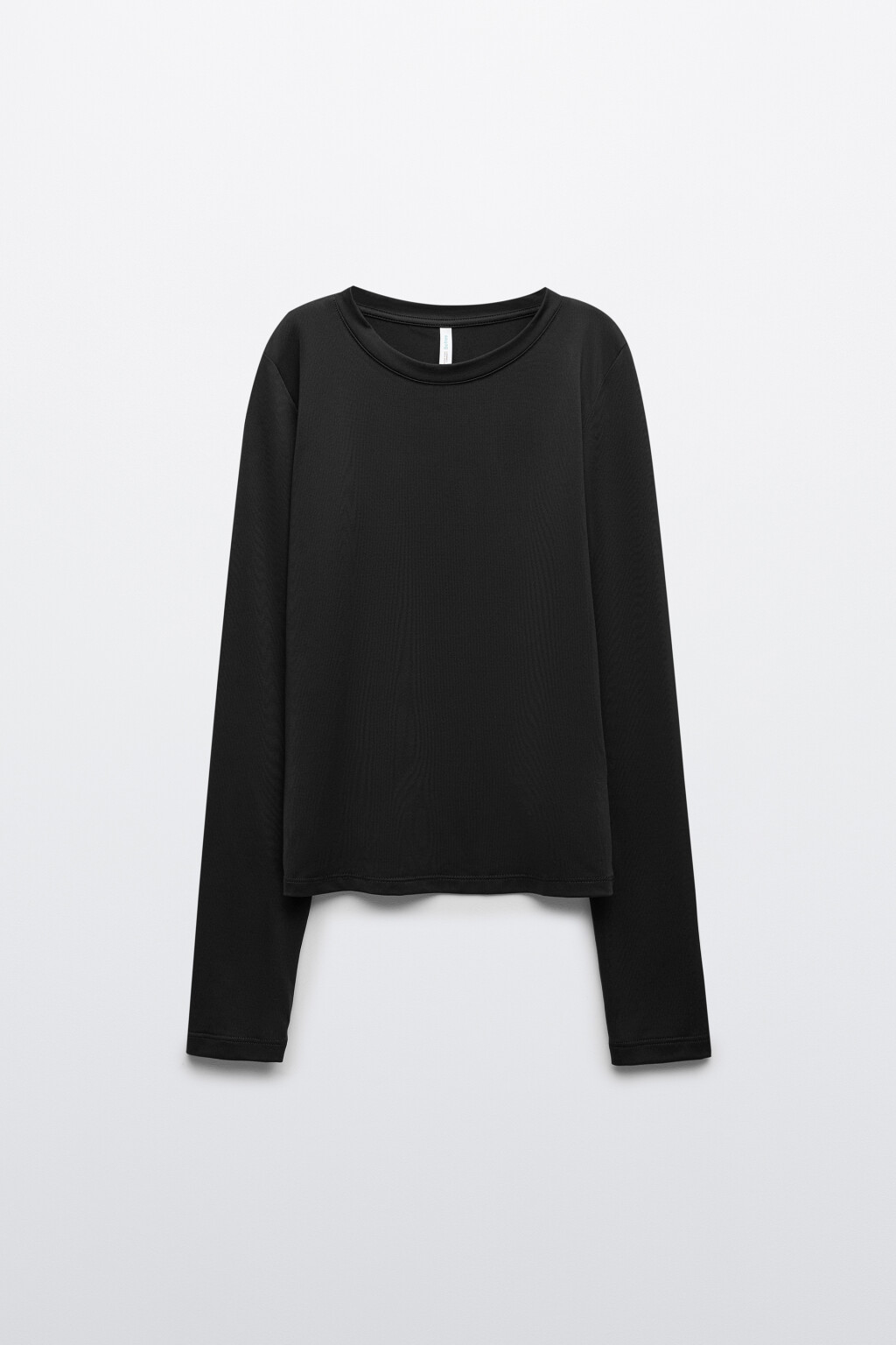 Лонгслив облегающий - цвет черный - 1