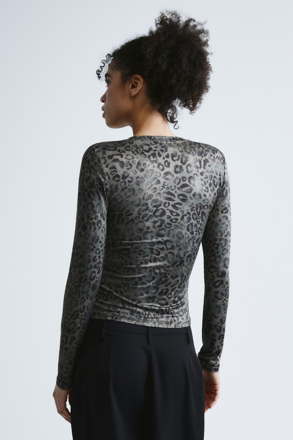 Лонгслив облегающий - цвет мультиколор - 4