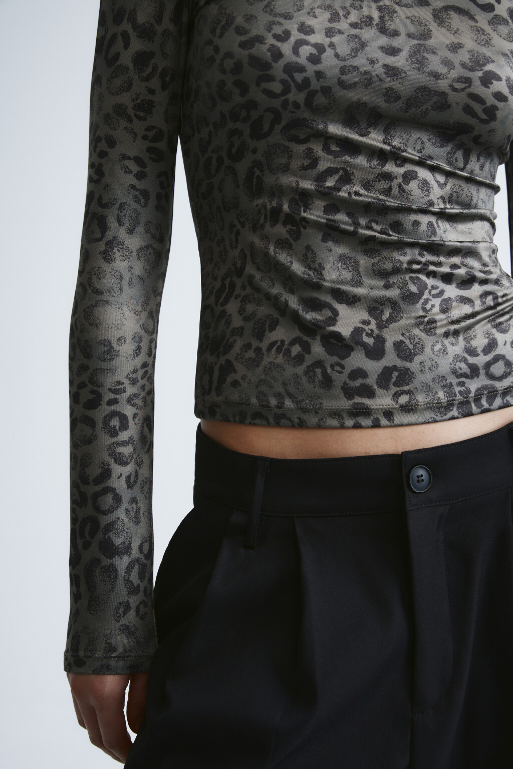 Лонгслив облегающий - цвет мультиколор - 7