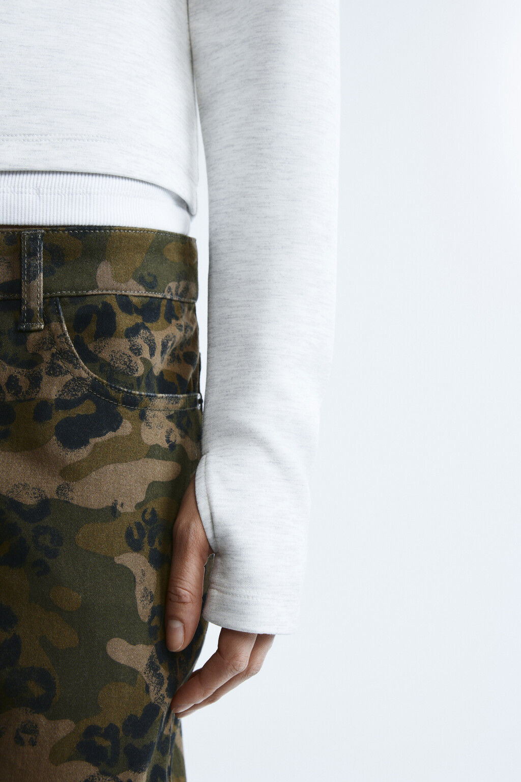 Худи-зипка облегающая - цвет серый - 8