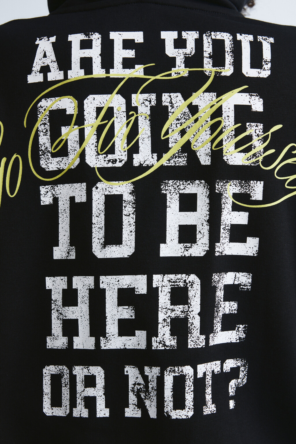 Худи-зипка из футера с надписью - цвет черный - 6