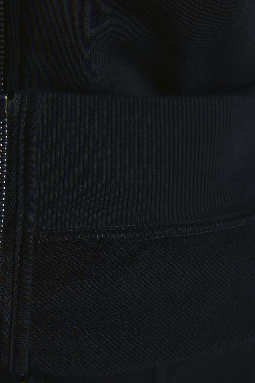 Худи-зипка из футера с надписью - цвет черный - 7