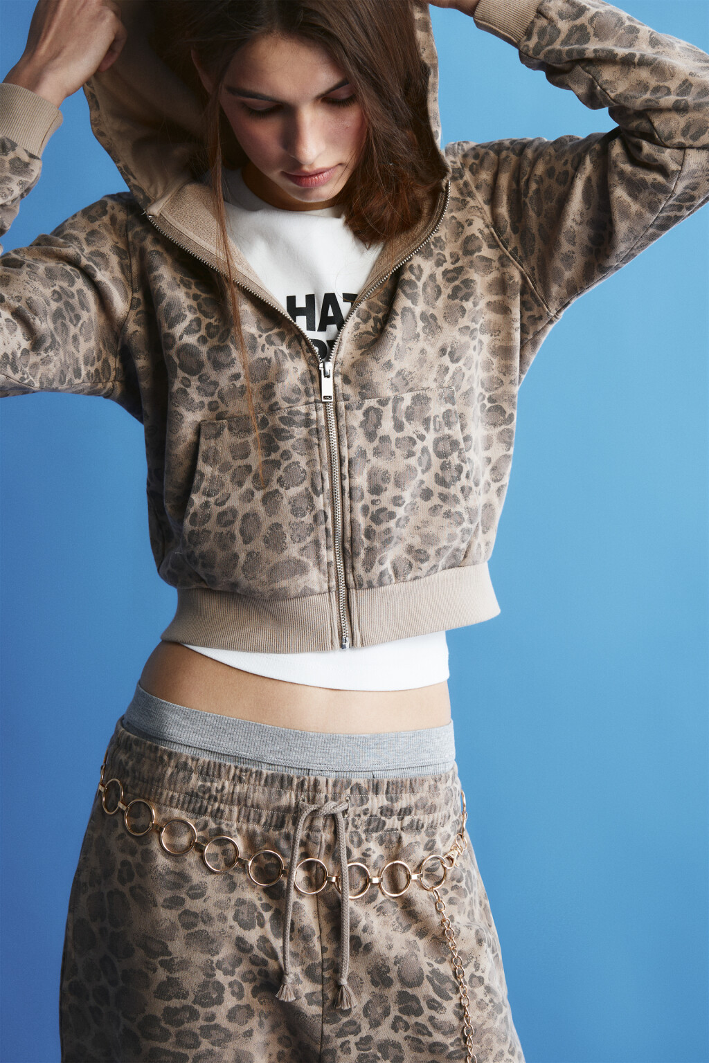 Худи-зипка с леопардовым принтом - цвет мультиколор - 2