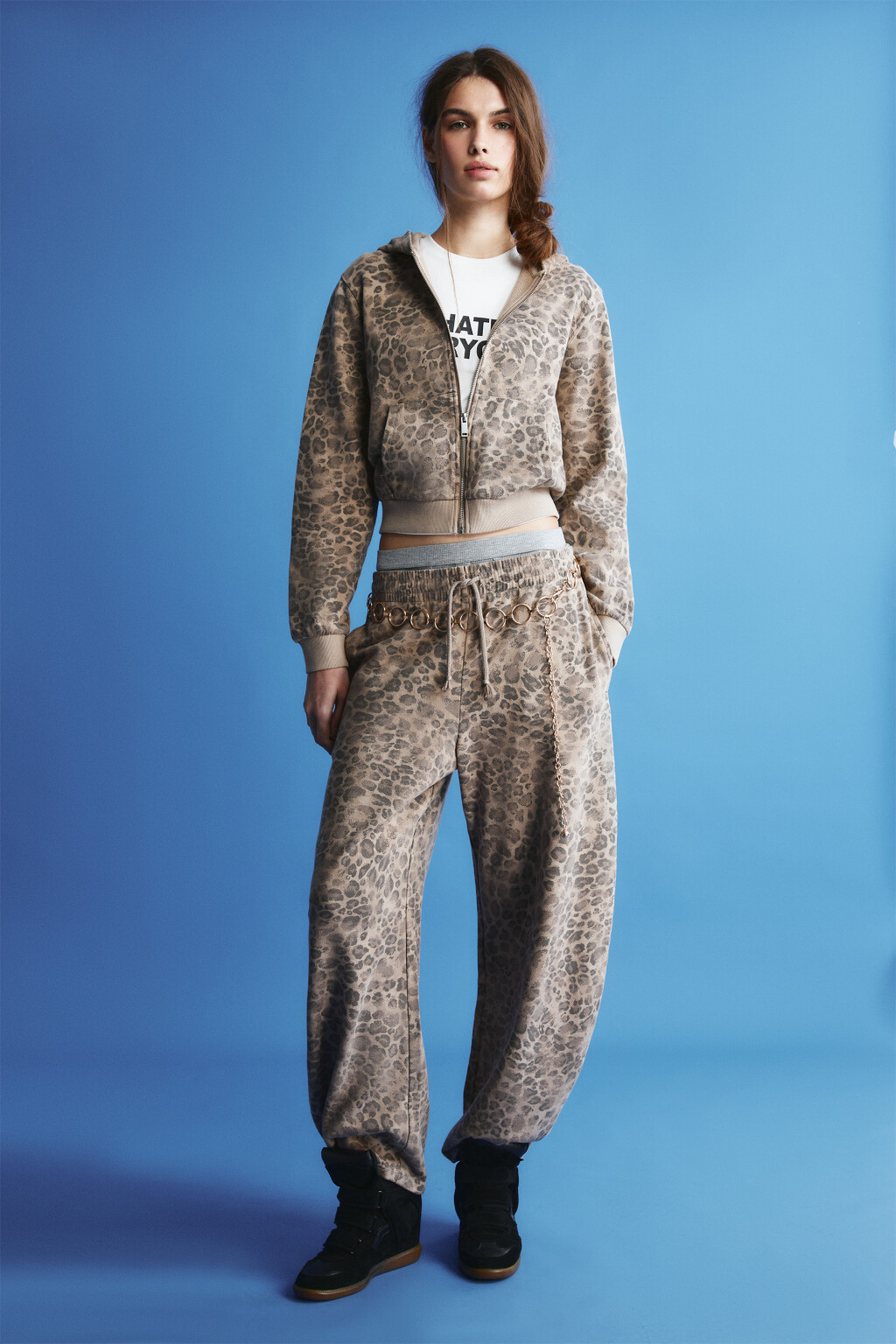 Худи-зипка с леопардовым принтом - цвет мультиколор - 5