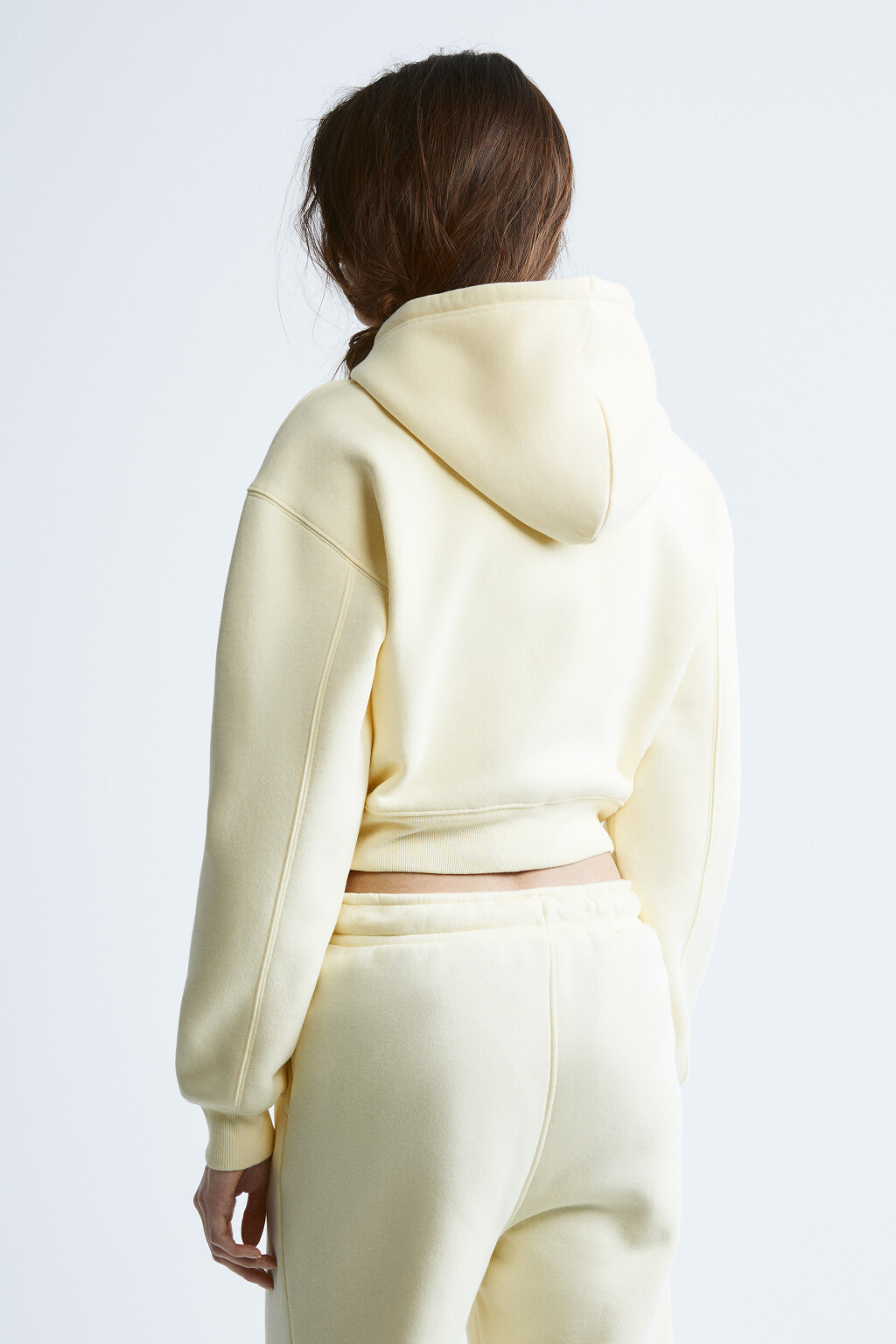 Худи-зипка флисовая укороченная - цвет желтый - 5