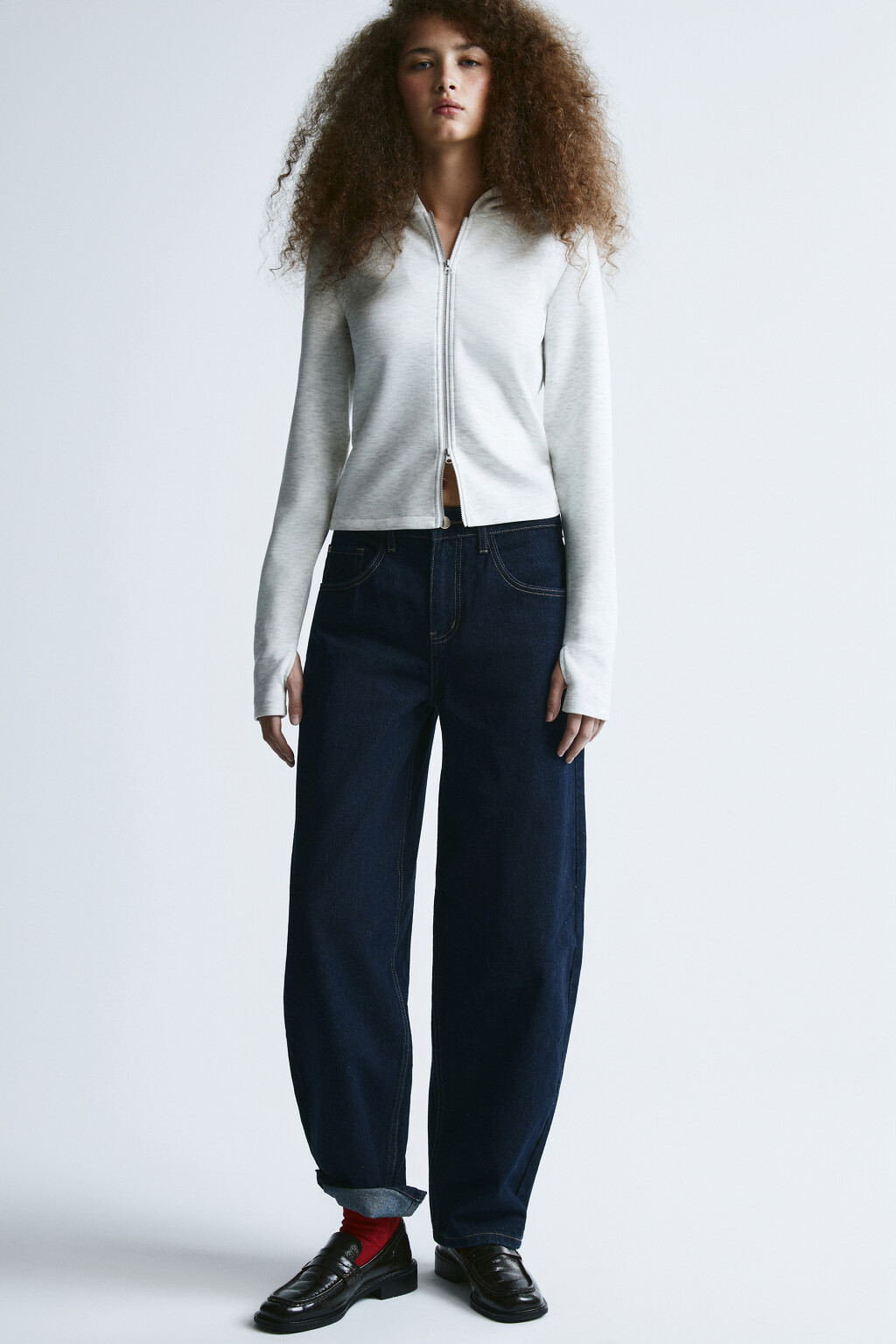 Джинсы barrel fit со средней посадкой - цвет синий - 2