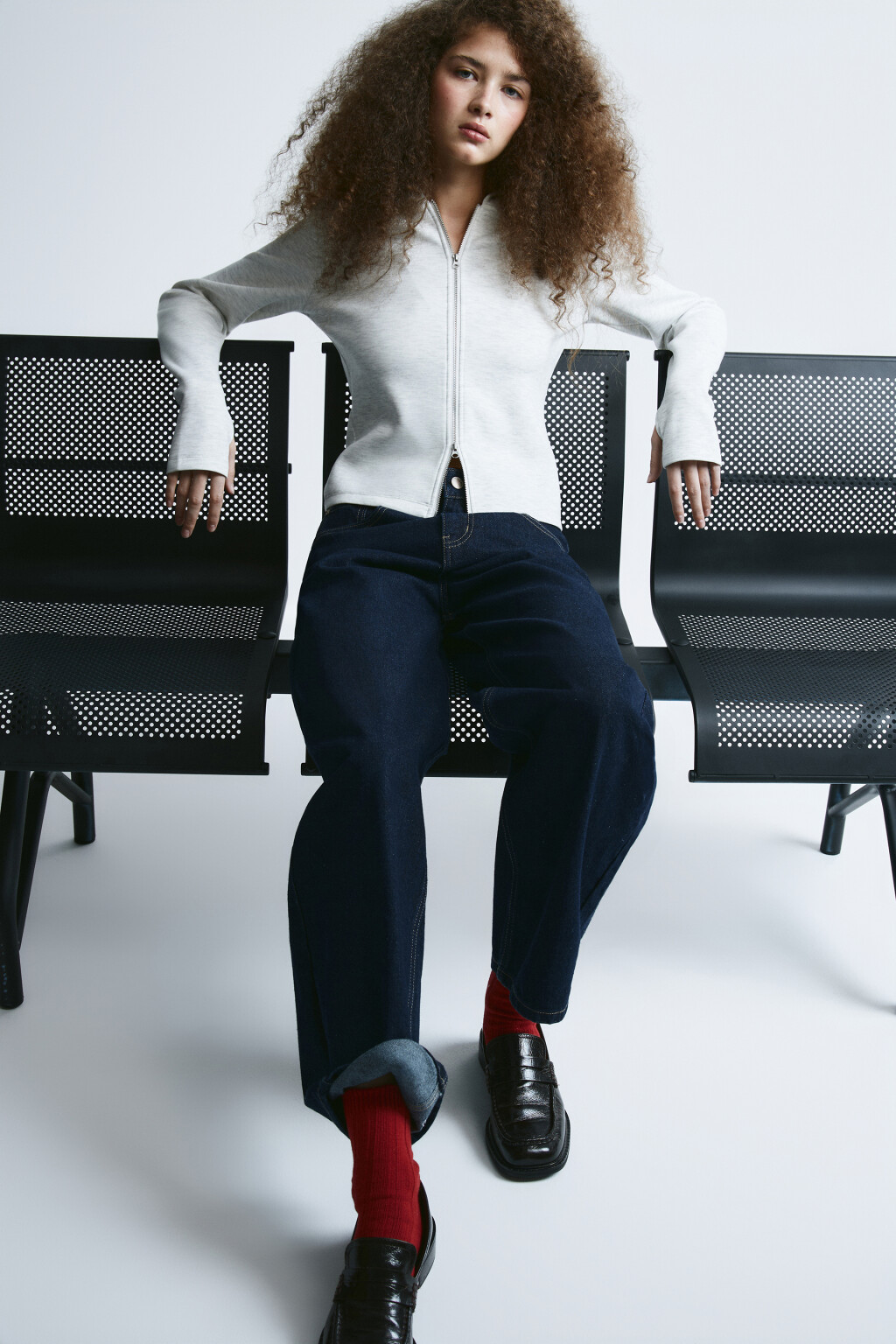 Джинсы barrel fit со средней посадкой - цвет синий - 3