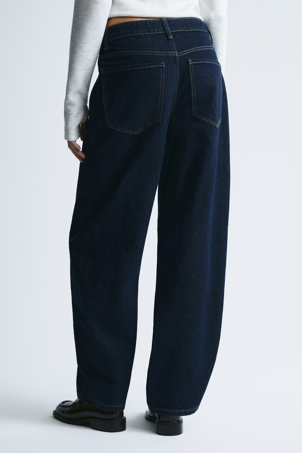 Джинсы barrel fit со средней посадкой - цвет синий - 5