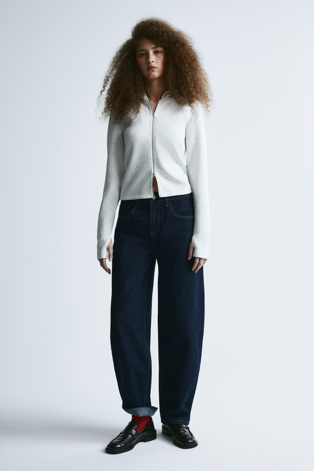 Джинсы barrel fit со средней посадкой - цвет синий - 6