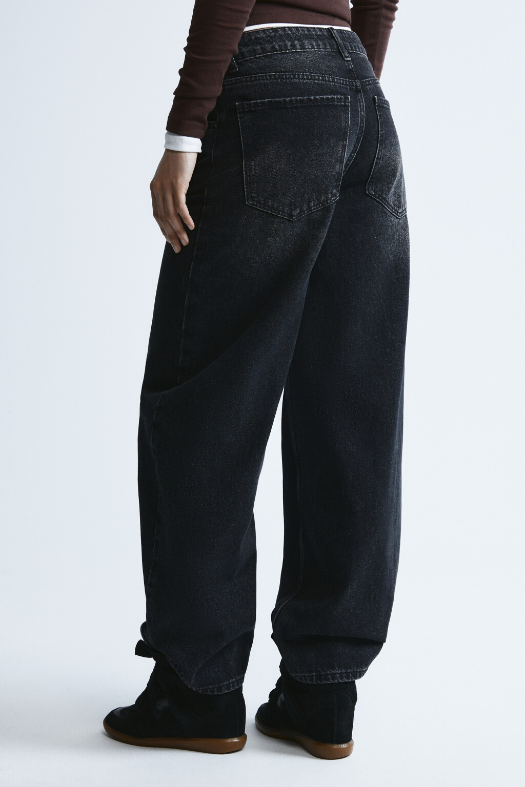 Джинсы barrel fit со средней посадкой - цвет серый - 3