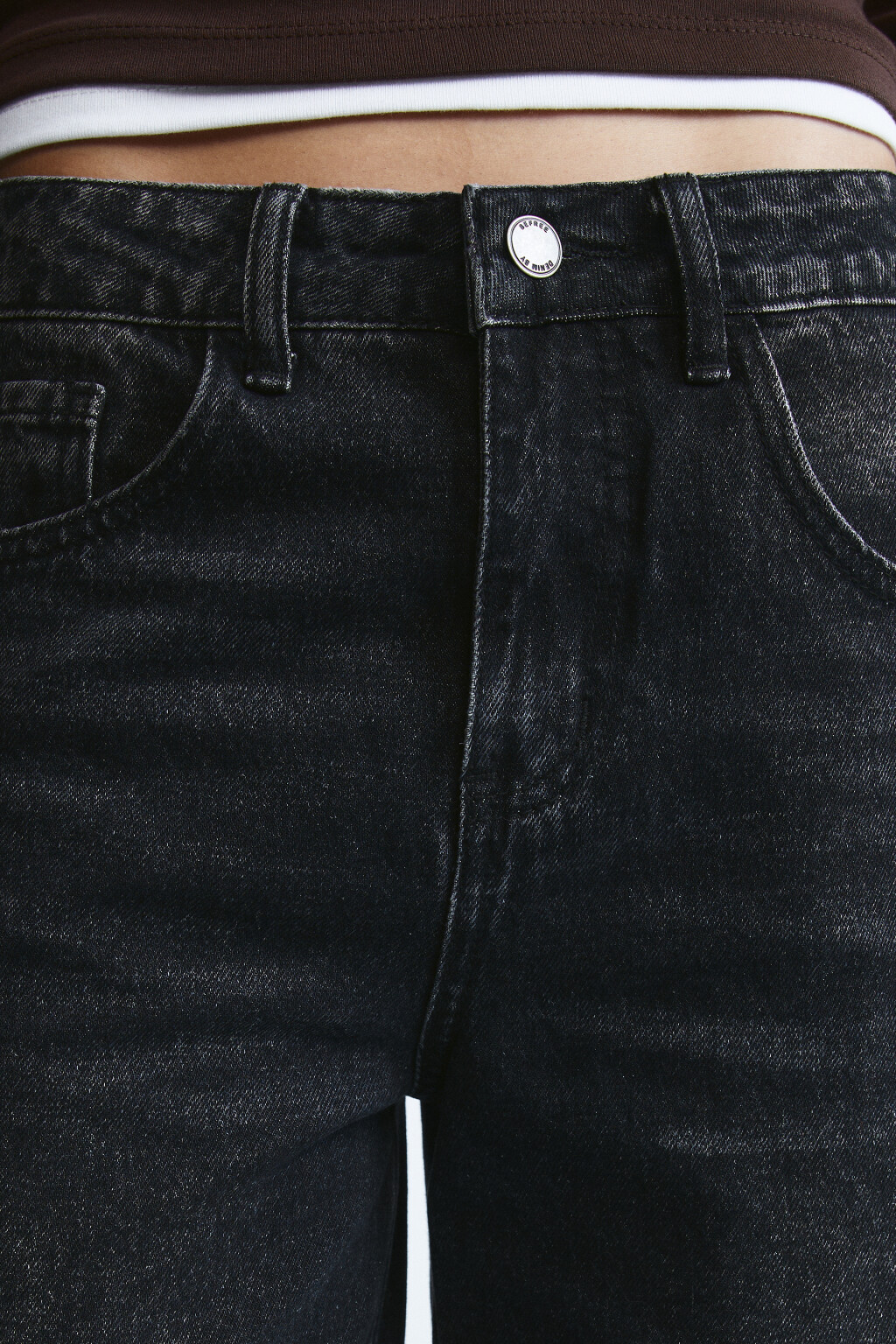 Джинсы barrel fit со средней посадкой - цвет серый - 5