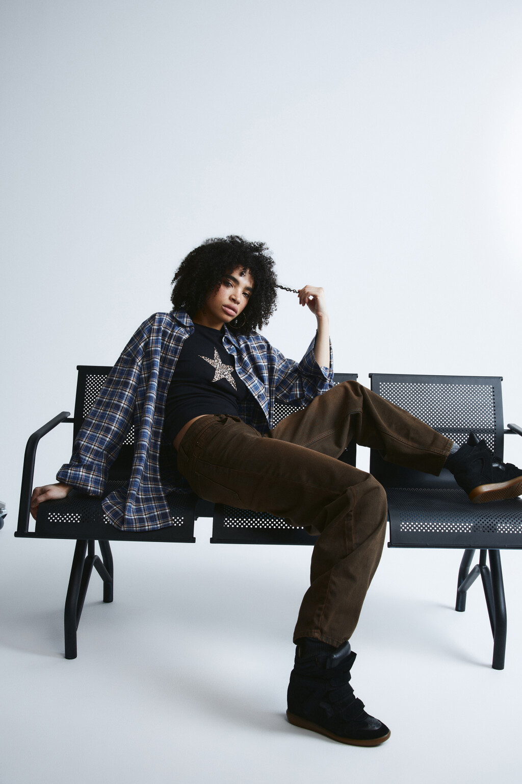 Джинсы barrel fit со средней посадкой - цвет коричневый - 3