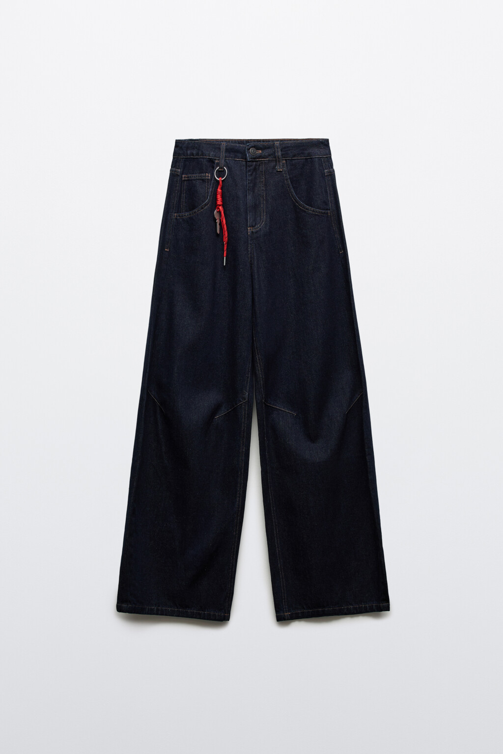 Джинсы barrel fit с подвеской - цвет синий - 7