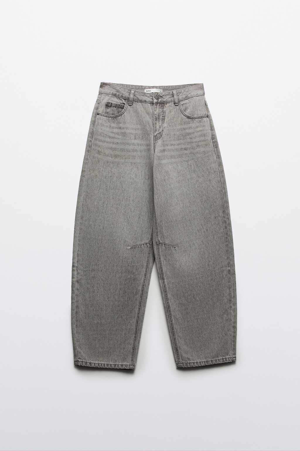 Джинсы baggy fit с низкой посадкой - цвет серый - 1