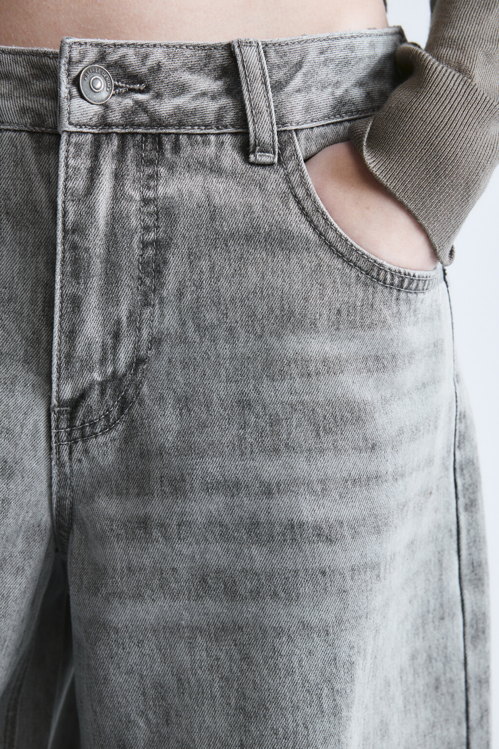 Джинсы baggy fit с низкой посадкой - цвет серый - 6