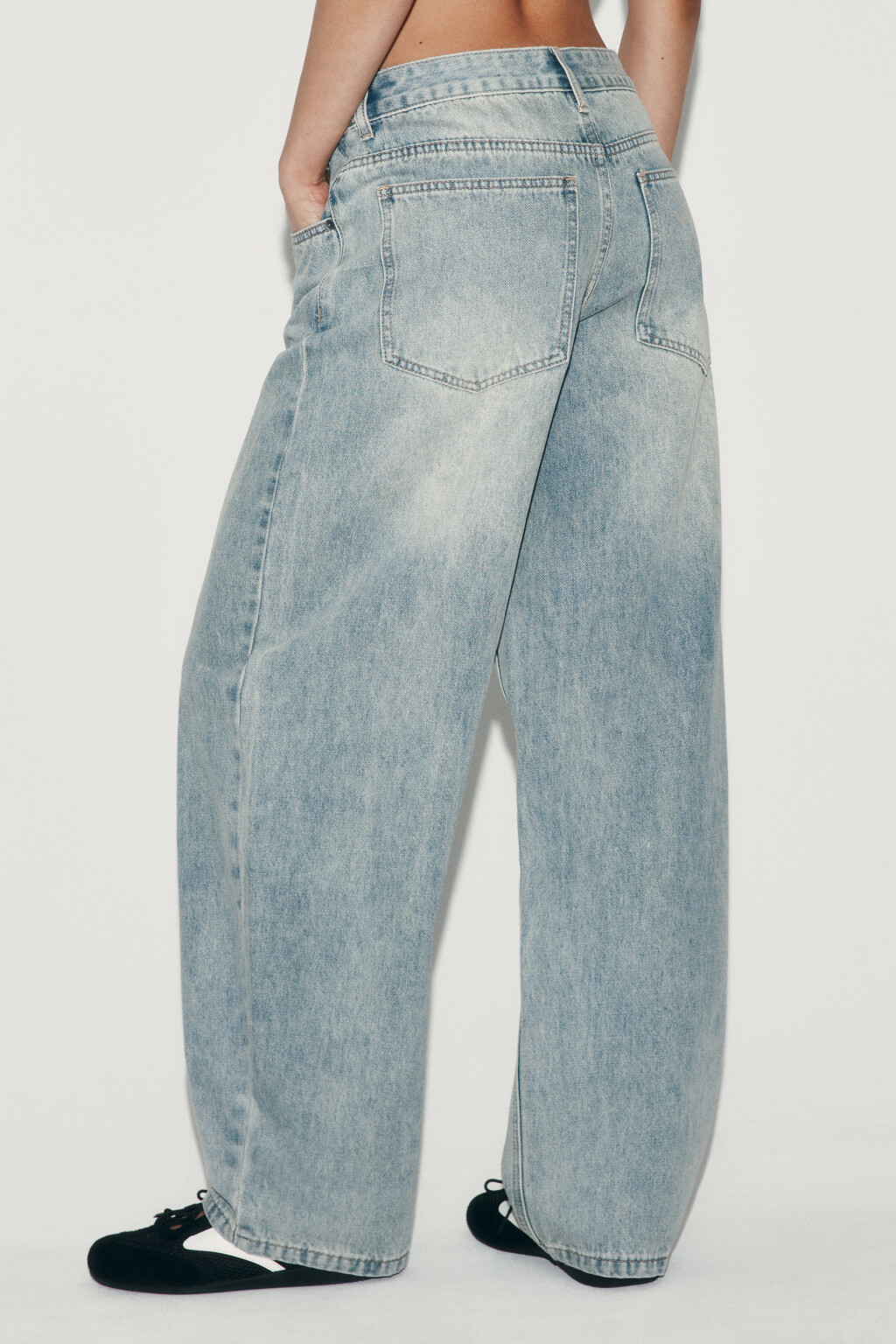 Джинсы baggy fit с низкой посадкой - цвет синий - 4