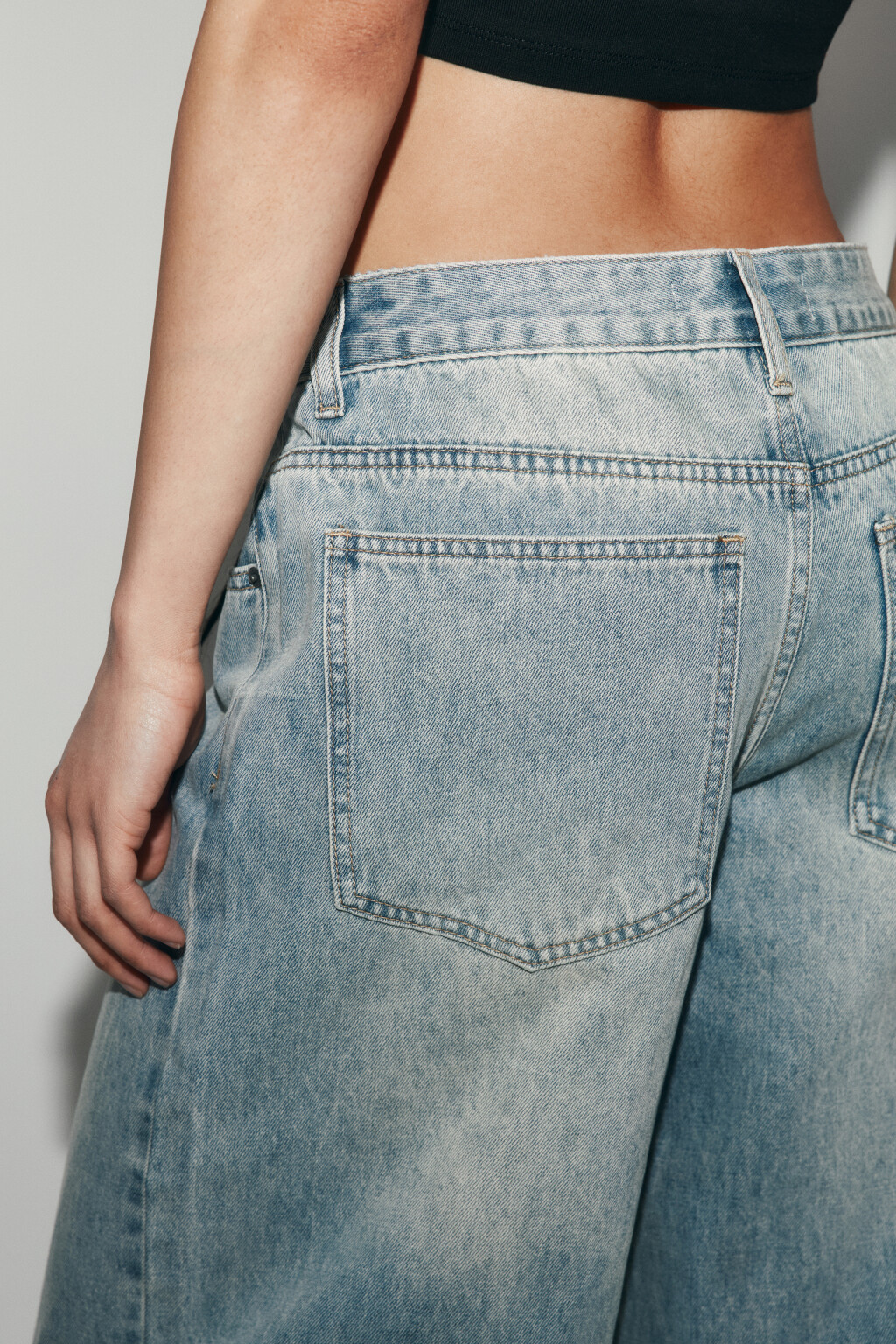 Джинсы baggy fit с низкой посадкой - цвет синий - 7