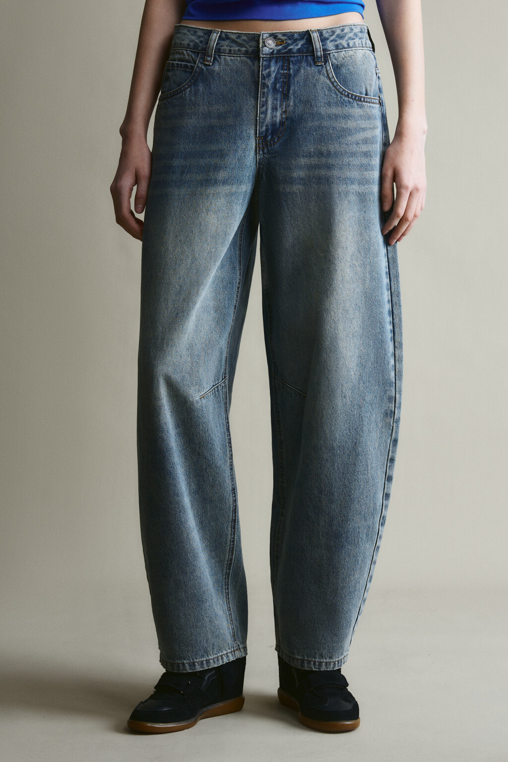 Джинсы baggy fit с низкой посадкой - цвет темный тинт - 2
