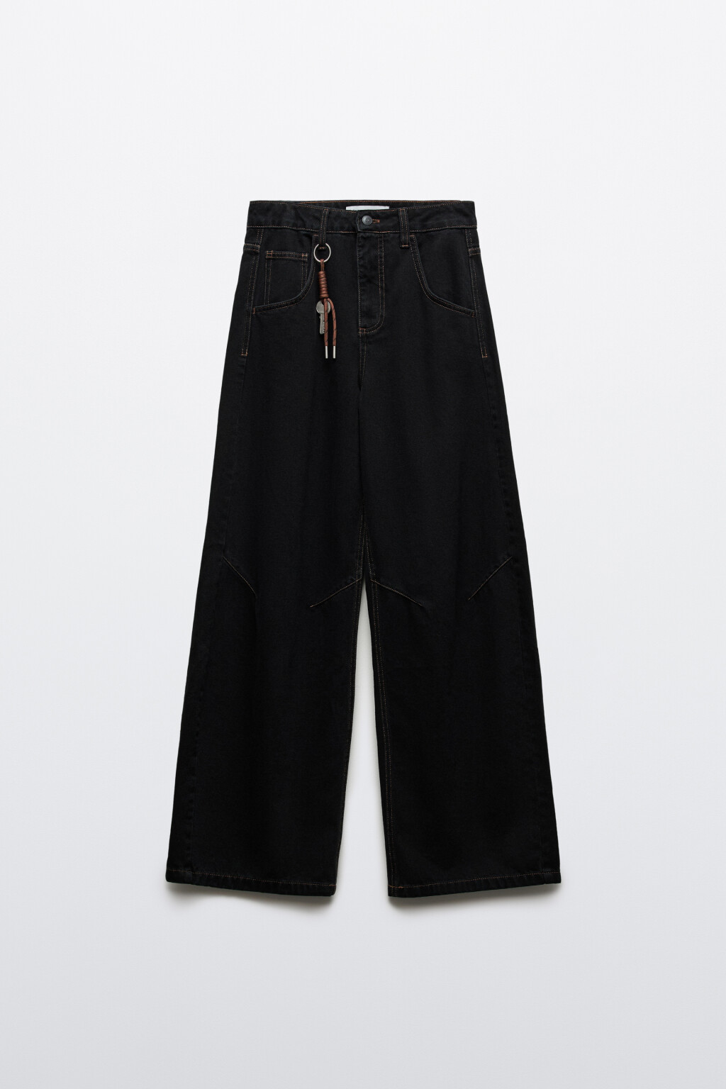 Джинсы barrel fit с подвеской - цвет черный - 7