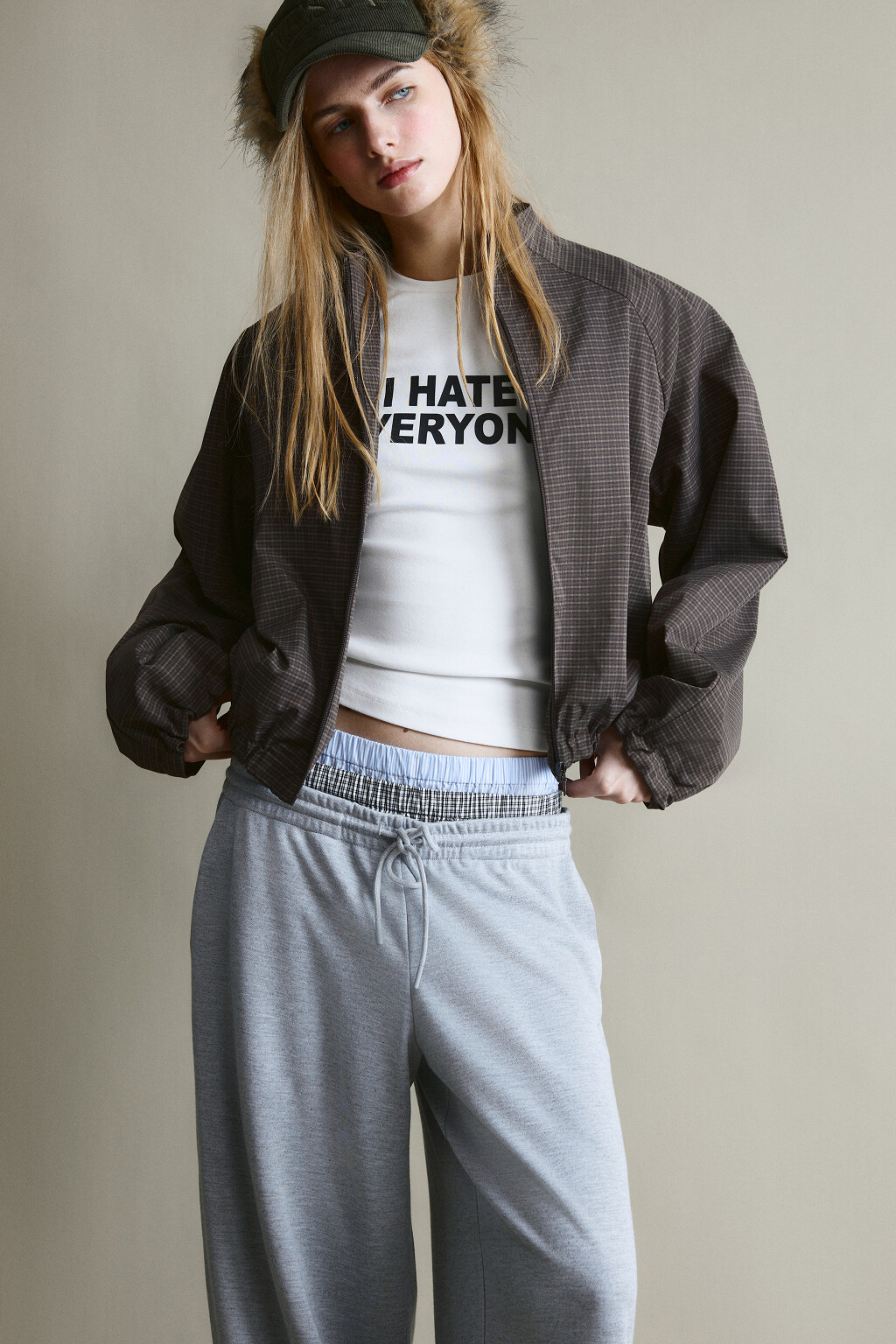 Куртка-бомбер без капюшона в клетку - цвет мультиколор - 3