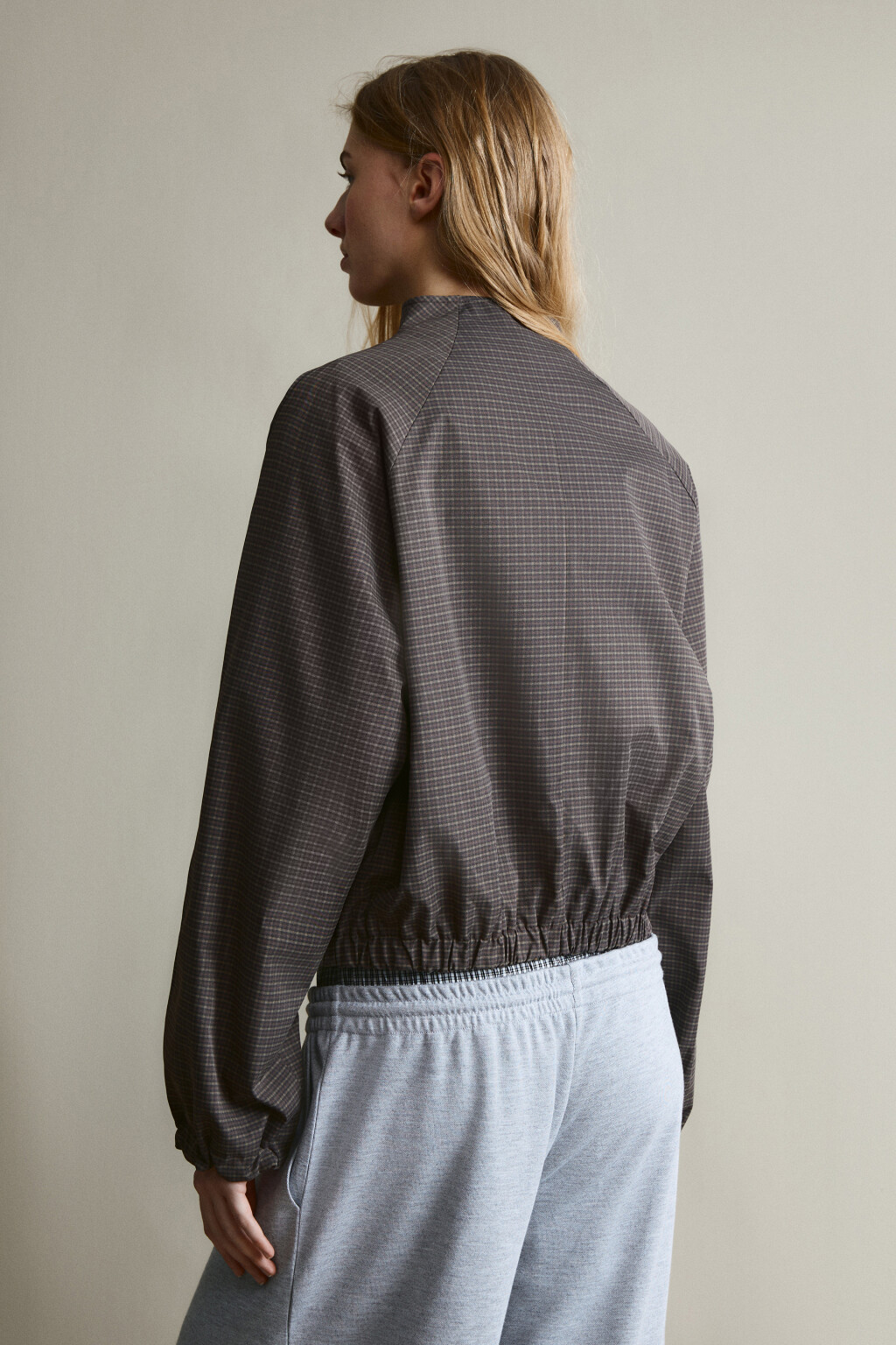 Куртка-бомбер без капюшона в клетку - цвет мультиколор - 5