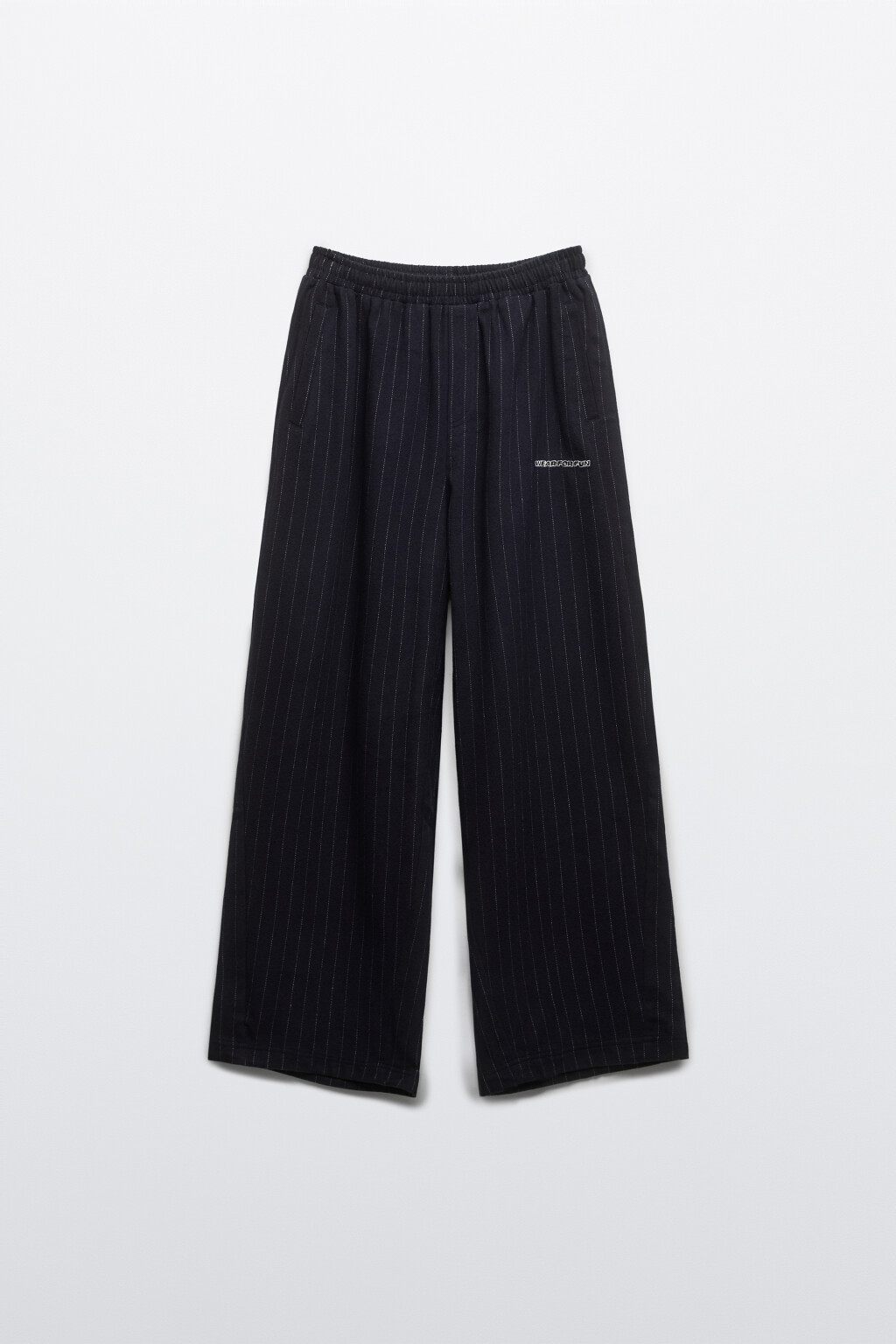 Брюки широкие в полосочку - цвет синий - 7