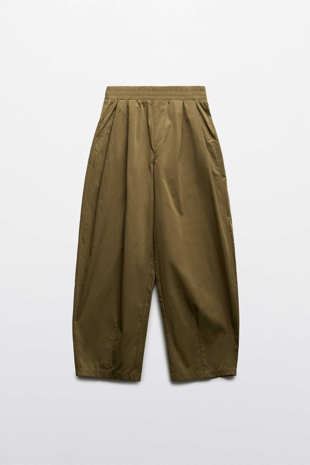 Брюки barrel fit со средней посадкой - цвет зеленый - 1