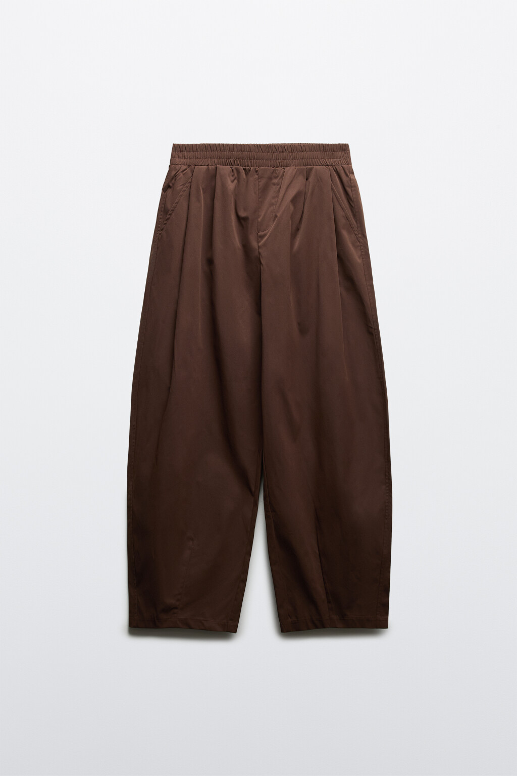 Брюки barrel fit со средней посадкой - цвет коричневый - 8