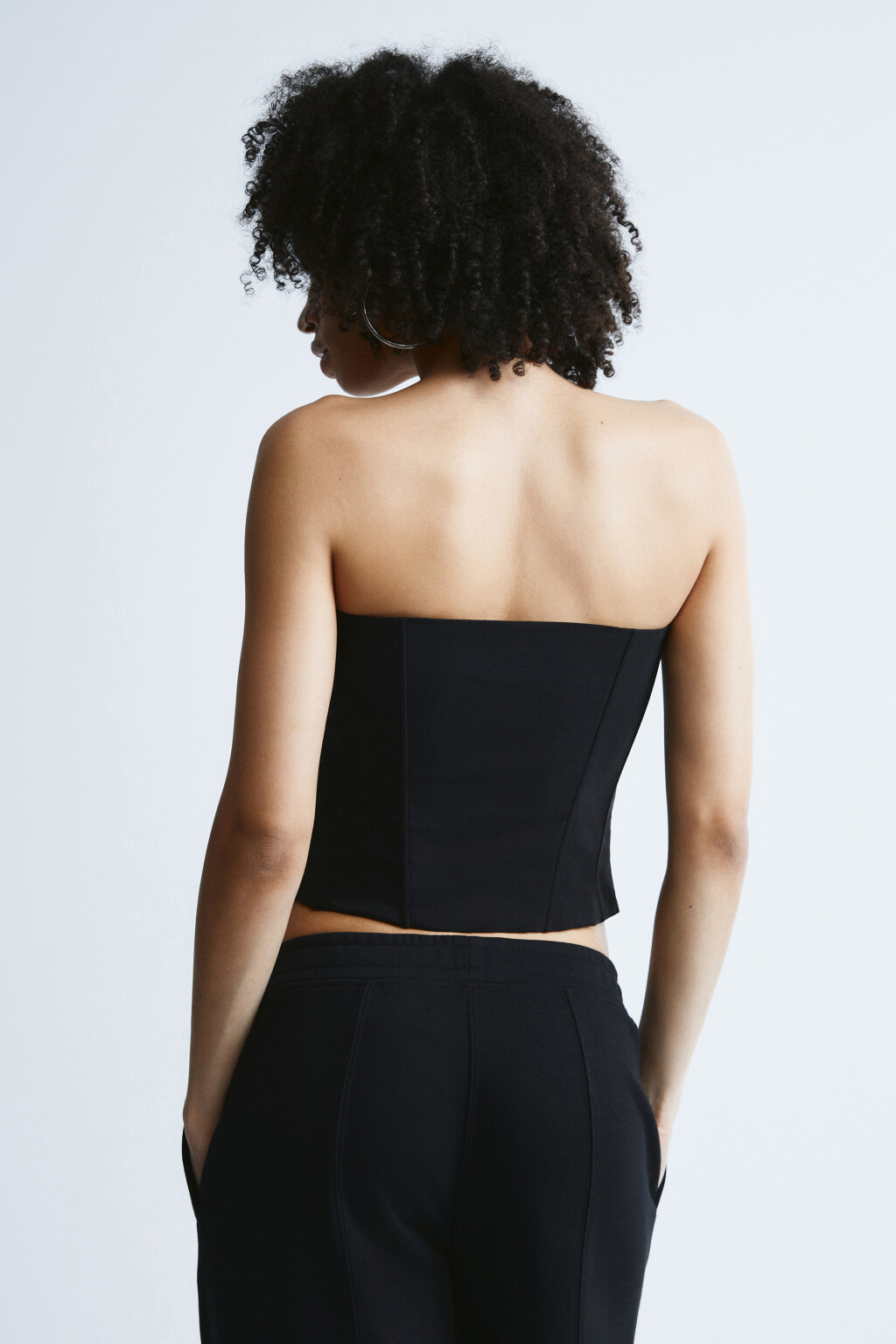Топ-полуграция вискозный - цвет черный - 3