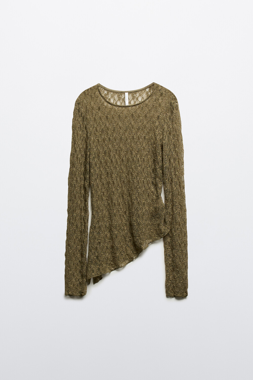 Блузка кружевная с асимметричным низом - цвет мультиколор - 7