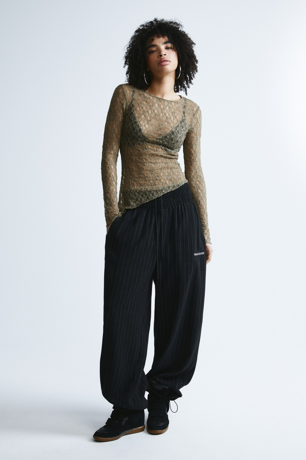 Блузка кружевная с асимметричным низом - цвет мультиколор - 4